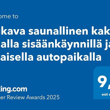 Mukava Saunallinen Kaksio Omalla Sisaeaenkaeynnillae Ja Ilmaisella Autopaikalla Kuopio Exterior photo